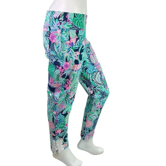 Lilly Pulitzer Luxletic Corso Athletic Golf Pant UPF 50 in Lookin Sharp Print 6 - Picture 1 of 10